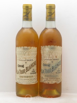 Château la Tour Blanche 1er Grand Cru Classé  1970 - Lot of 2 Bottles