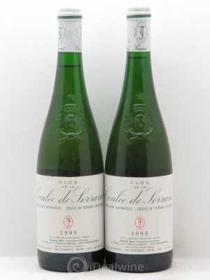 Savennières Clos de la Coulée de Serrant Nicolas Joly  1993 - Lot of 2 Bottles
