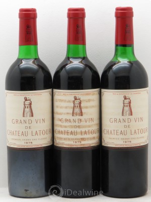 Château Latour 1er Grand Cru Classé  1975 - Lot of 3 Bottles
