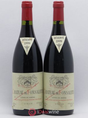 Côtes du Rhône Château de Fonsalette  1999 - Lot of 2 Bottles