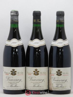 Vouvray Goutte d'Or Clos Naudin - Philippe Foreau  1990 - Lot of 3 Bottles