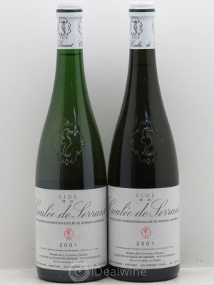 Savennières Clos de la Coulée de Serrant Nicolas Joly  2001 - Lot of 2 Bottles
