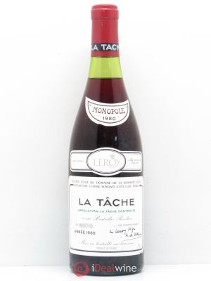 La Tâche Grand Cru Domaine de la Romanée-Conti  1980 - Lot of 1 Bottle
