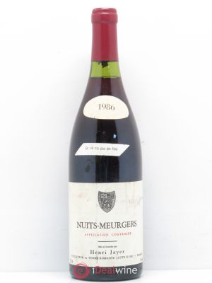 Nuits Saint-Georges Les Meurgers Henri Jayer  1986 - Lot of 1 Bottle