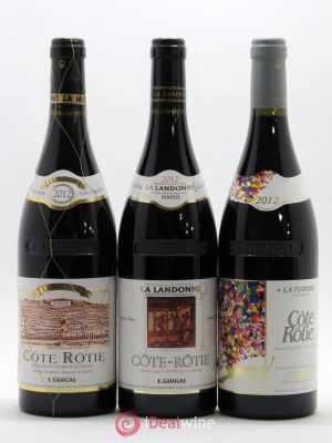 Côte-Rôtie Guigal Trilogie La Turque - La Landonne - La Mouline Guigal  2012 - Lot of 3 Bottles