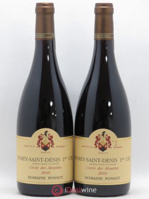 Morey Saint-Denis 1er Cru Cuvée des Alouettes Ponsot (Domaine)  2010 - Lot of 2 Bottles