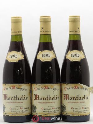 Monthélie Camille Giroud (no reserve) 1995 - Lot of 3 Bottles