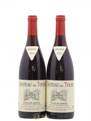 Côtes du Rhône Château des Tours Château des Tours - E.Reynaud  2014 - Lot of 2 Bottles