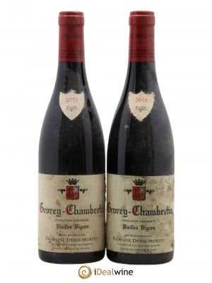 Gevrey-Chambertin Vieilles vignes Denis Mortet (Domaine)  2010 - Lot of 2 Bottles