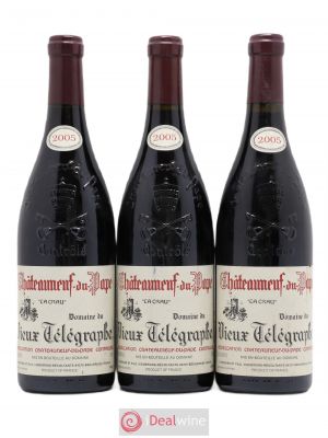 Châteauneuf-du-Pape Vieux Télégraphe (Domaine du) Vignobles Brunier  2005 - Lot of 3 Bottles