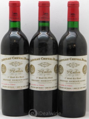 Château Cheval Blanc 1er Grand Cru Classé A  1973 - Lot de 3 Bouteilles