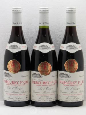 Mercurey 1er Cru Clos De L'Eveque Domaine Protheau 1993 - Lot of 3 Bottles