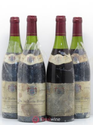 Côte de Nuits-Villages Réne Durand 1990 - Lot of 4 Bottles