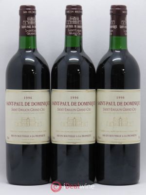 Saint-Paul de Dominique (sans prix de réserve) 1996 - Lot de 3 Bouteilles