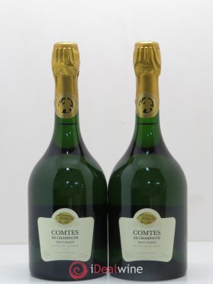 Comtes de Champagne Champagne Taittinger Blanc de blanc  1999 - Lot de 2 Bouteilles