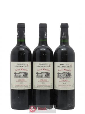 Cahors cuvée Maurin Domaine de la berangeraie  2014 - Lot of 3 Bottles
