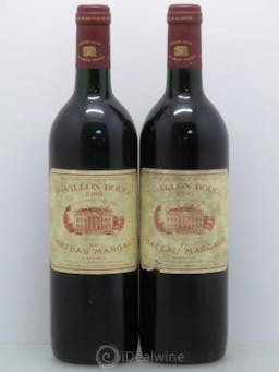 Pavillon Rouge du Château Margaux Second Vin  1986 - Lot de 2 Bouteilles