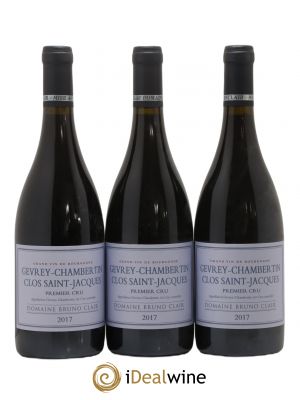 Gevrey-Chambertin 1er Cru Clos Saint-Jacques Bruno Clair (Domaine)  2017 - Lot of 3 Bottles