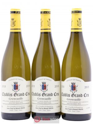 Chablis Grand Cru Grenouilles Jean-Paul & Benoît Droin (Domaine)  2015 - Lot of 3 Bottles