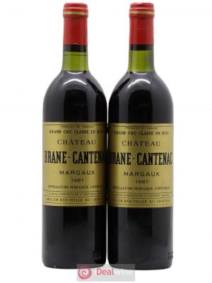 Château Brane Cantenac 2ème Grand Cru Classé  1981 - Lot of 2 Bottles