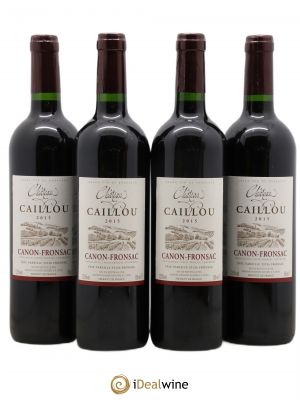 Canon-Fronsac Chateau Caillou (no reserve) 2015 - Lot of 4 Bottles
