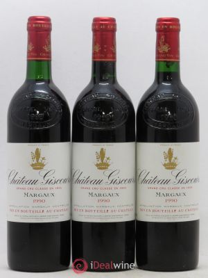 Château Giscours 3ème Grand Cru Classé  1990 - Lot of 3 Bottles