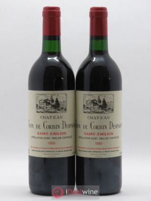 Saint-Émilion Château Tour De Corbin Despagne 1990 - Lot of 2 Bottles