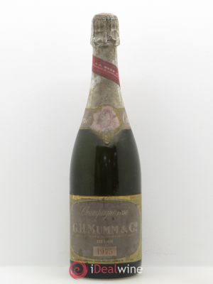 Brut Champagne G.H. Mumm & co 1975 - Lot de 1 Bouteille
