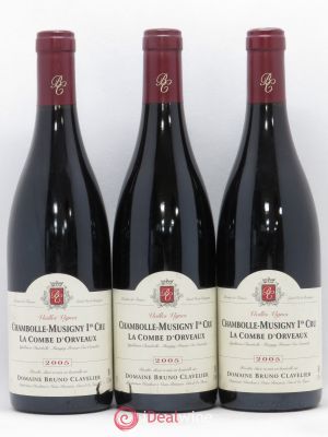 Chambolle-Musigny 1er Cru La Combe d'Orveaux Vieilles Vignes Bruno Clavelier  2005 - Lot of 3 Bottles