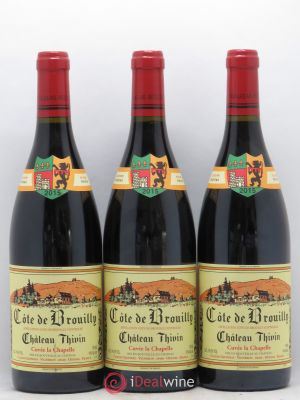Côte de Brouilly Cuvée La Chapelle Château Thivin  2015 - Lot of 3 Bottles