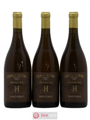 Vouvray Clos du Bourg Moelleux 1ère trie Huet (Domaine)  2002 - Lot of 3 Bottles