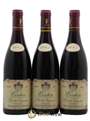 Corton Grand Cru Clos Des Vergennes Cachat Ocquidant 2001 - Lot de 3 Bottles