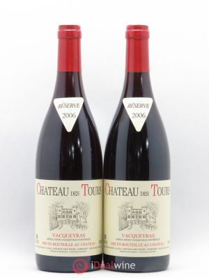 Vacqueyras Château des Tours E.Reynaud  2006 - Lot of 2 Bottles