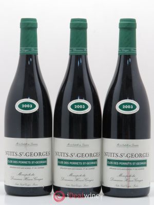 Nuits Saint-Georges 1er Cru Clos des Porrets St-Georges Henri Gouges  2003 - Lot of 3 Bottles