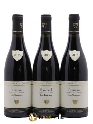 Pommard Les Tavannes Domaine Chicotot 2015 - Lot of 3 Bottles