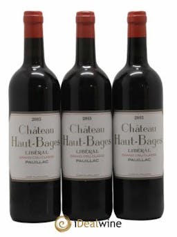 Château Haut Bages Libéral 5ème Grand Cru Classé  2015 - Lot of 3 Bottles