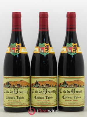 Côte de Brouilly Cuvée La Chapelle Château Thivin (no reserve) 2016 - Lot of 3 Bottles