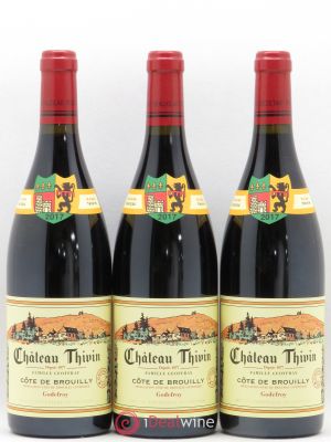Côte de Brouilly Cuvée Godefroy Château Thivin (no reserve) 2017 - Lot of 3 Bottles