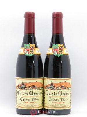 Côte de Brouilly Cuvée Zaccharie Château Thivin  2016 - Lot of 2 Bottles