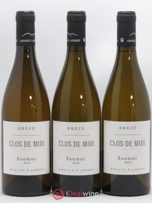 Saumur Clos du Midi Arnaud Lambert (no reserve) 2018 - Lot of 3 Bottles