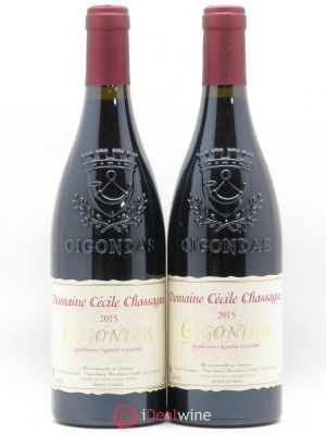 Gigondas Cécile Chassagne 2015 - Lot of 2 Bottles