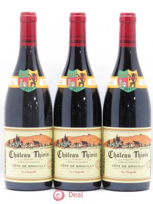 Côte de Brouilly Cuvée La Chapelle Château Thivin  2017 - Lot of 3 Bottles