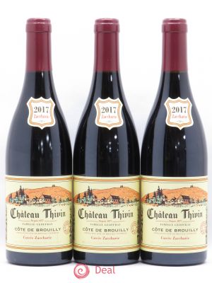 Côte de Brouilly Cuvée Zaccharie Château Thivin  2017 - Lot of 3 Bottles