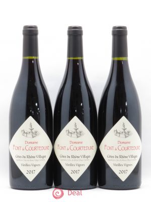 Côtes du Rhône Vieilles Vignes Domaine Font de Courtedune (no reserve) 2017 - Lot of 3 Bottles
