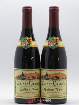 Côte de Brouilly Cuvée Zaccharie Château Thivin (no reserve) 2016 - Lot of 2 Bottles