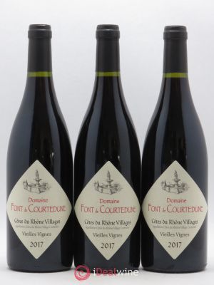 Côtes du Rhône Villages Domaine Font De Courtedune vieilles vignes (sans prix de réserve) 2017 - Lot de 3 Bouteilles