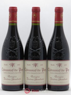 Châteauneuf-du-Pape Jerôme Gradassi (no reserve) 2017 - Lot of 3 Bottles