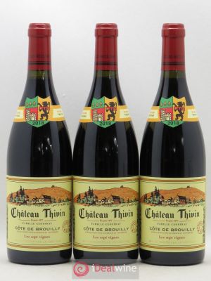 Côte de Brouilly Les 7 Vignes Château Thivin (sans prix de reserve) 2018 - Lot de 3 Bouteilles