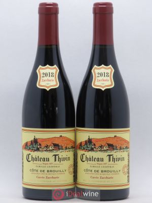 Côte de Brouilly Cuvée Zaccharie Château Thivin  2018 - Lot of 2 Bottles