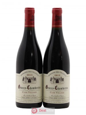 Gevrey-Chambertin Clos Village Tilleuls (Domaine des) - Philippe Livera  2013 - Lot of 2 Bottles